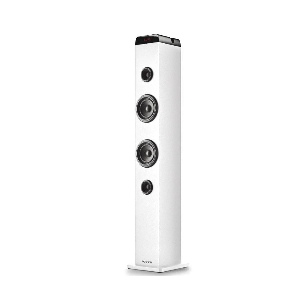 Torre de Sonido con Bluetooth NGS SKY CHARM PRO/ 80W/ 2.0/ Blanca