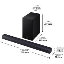 Barra de Sonido con Bluetooth Samsung B450F Serie B 2.1 2025/ 2.1