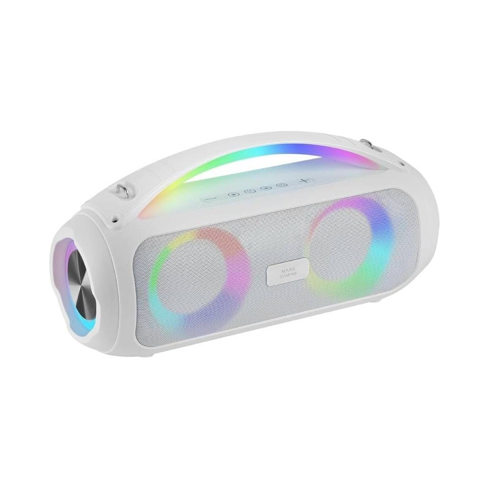 Altavoz con Bluetooth Mars Gaming MS-PULSE/ 50W RMS/ 2.0/ Blanco