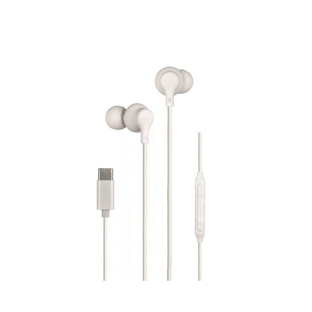 Auriculares Intrauditivos Daewoo DW2016/ con Micrófono/ USB Tipo-C/ Blancos
