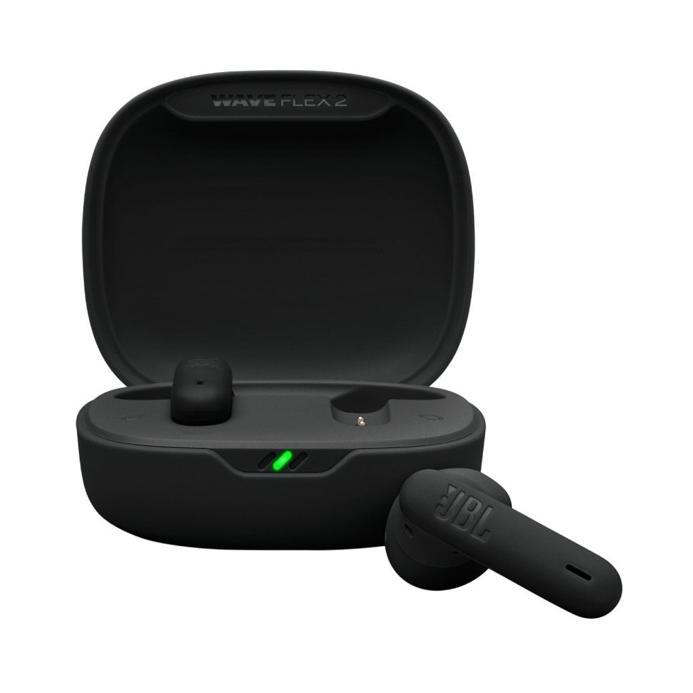 Auriculares Bluetooth JBL Wave Flex con estuche de carga/ Autonomía 10h/ Negros