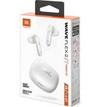 Auriculares Bluetooth JBL Wave Flex 2 con estuche de carga/ Autonomía 10h/ Blancos