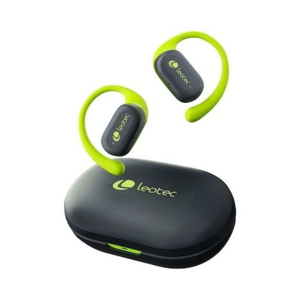 Auriculares Deportivos Bluetooth Leotec Open Air Zenith Sport con estuche de carga/ Autonomía 6.5h/ Lima