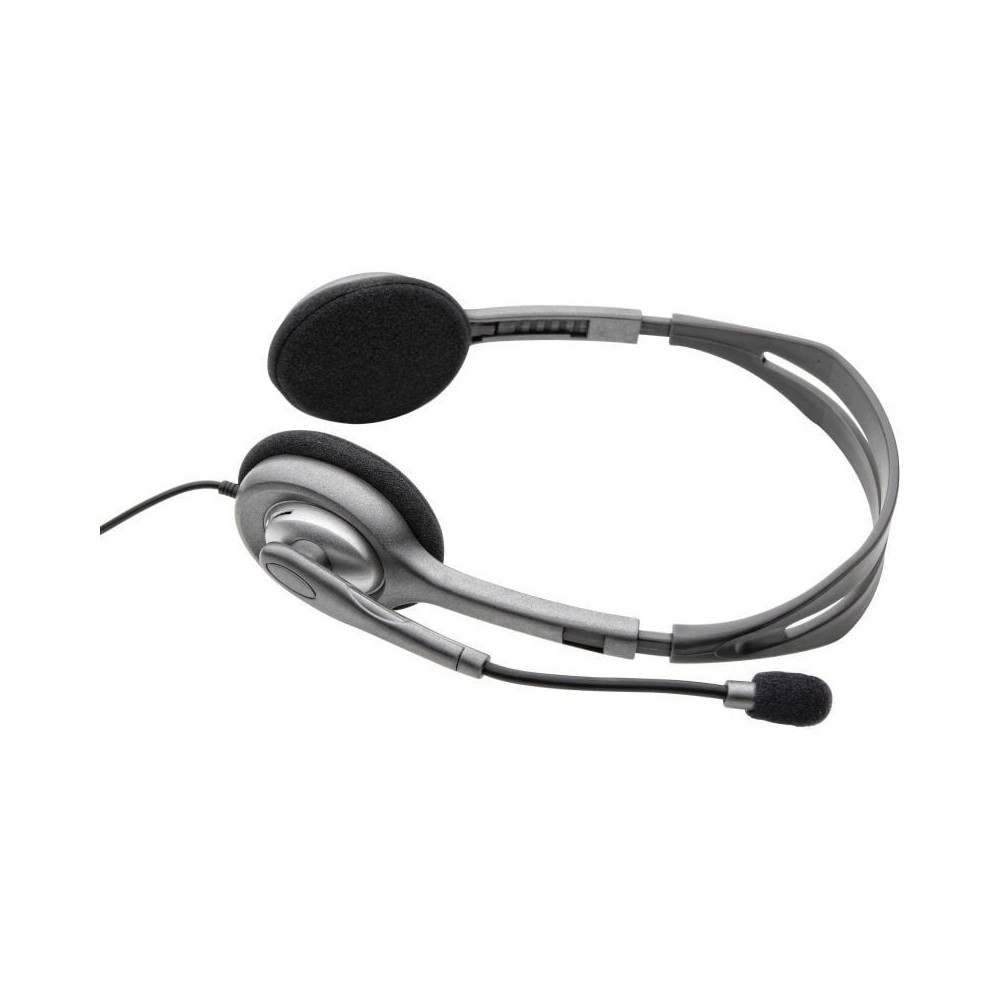 Auriculares Logitech H110/ con Micrófono/ Jack 3.5/ Plateados