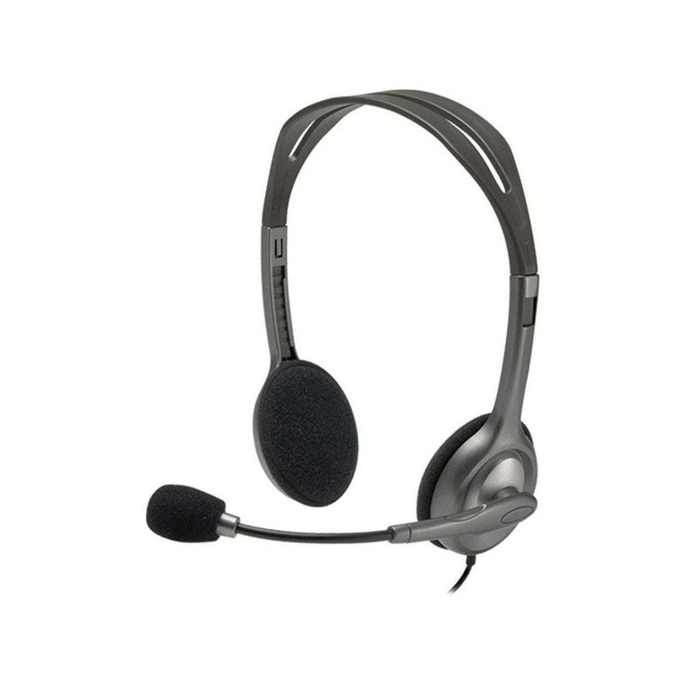 Auriculares Logitech H111/ con Micrófono/ Jack 3.5/ Negros