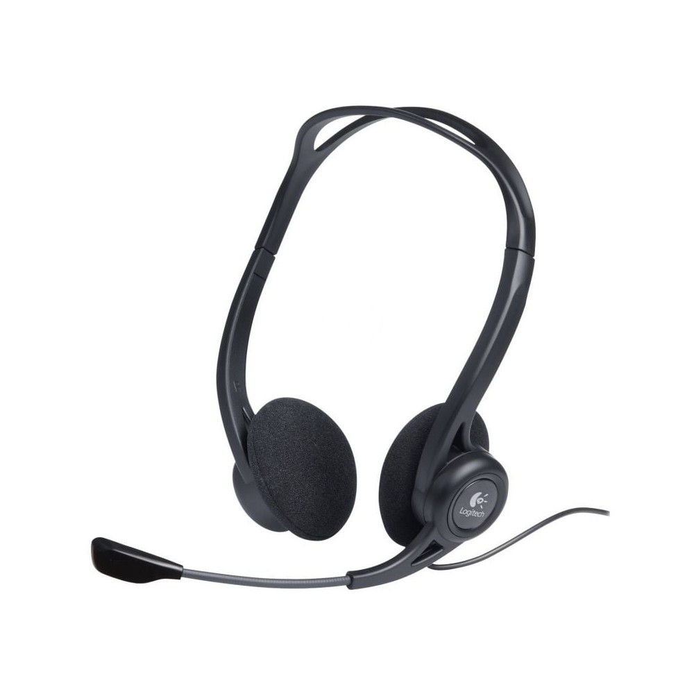 Auriculares Logitech Headset PC 960/ con Micrófono/ USB/ Negros