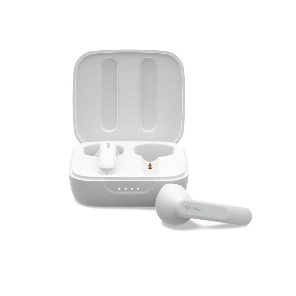 Auriculares Bluetooth NGS Ártica Move con estuche de carga/ Autonomía 7h/ Blancos