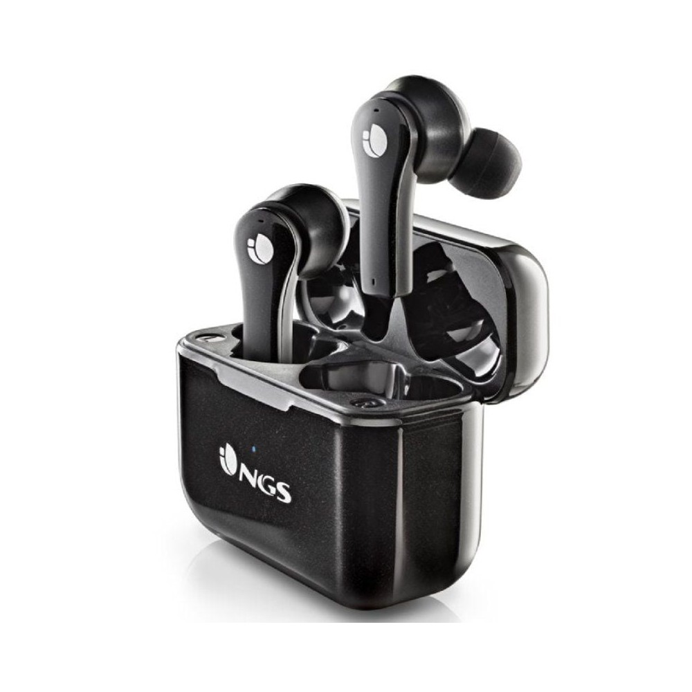 Auriculares Bluetooth NGS Ártica Bloom con estuche de carga/ Autonomía 6h/ Negros