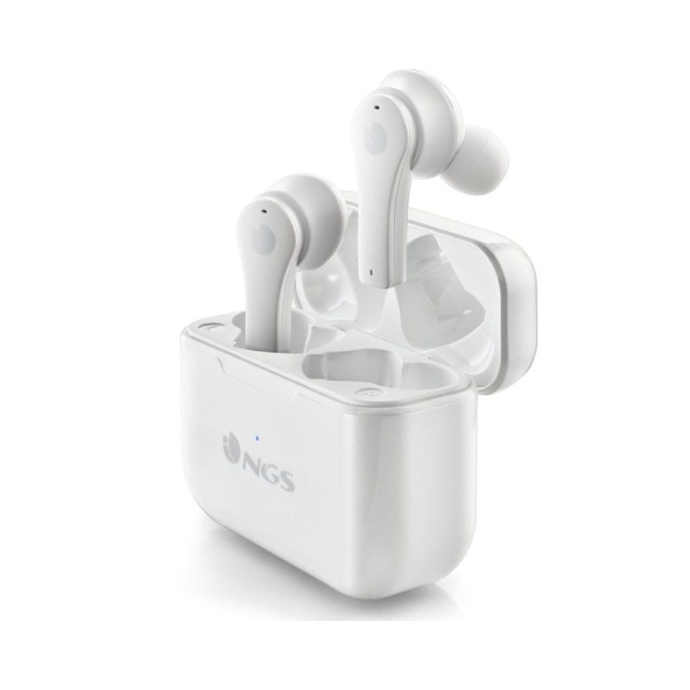 Auriculares Bluetooth NGS Ártica Bloom con estuche de carga/ Autonomía 6h/ Blancos