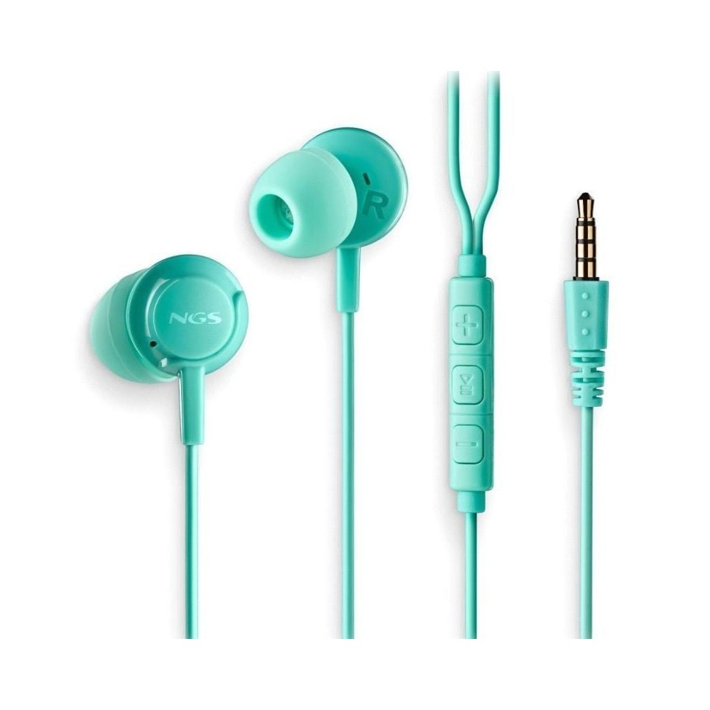 Auriculares Intrauditivos NGS Cross Drift/ con Micrófono/ Jack 3.5/ Verdes