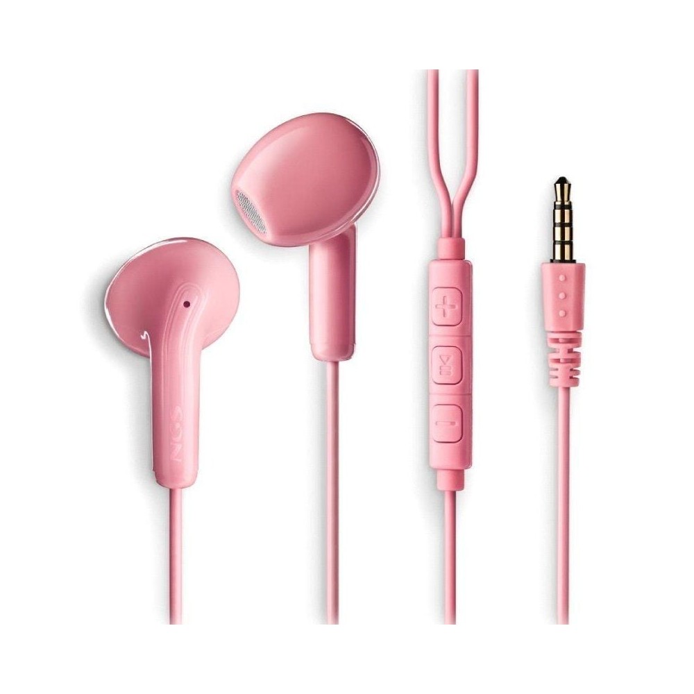 Auriculares Intrauditivos NGS Cross Flip/ con Micrófono/ Jack 3.5/ Rosas