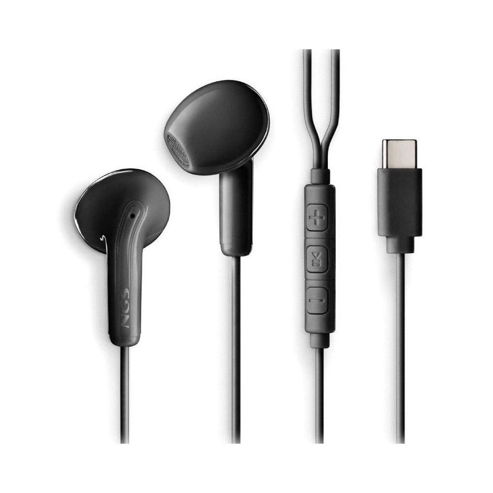 Auriculares Intrauditivos NGS Cross Glide/ con Micrófono/ USB Tipo-C/ Negros