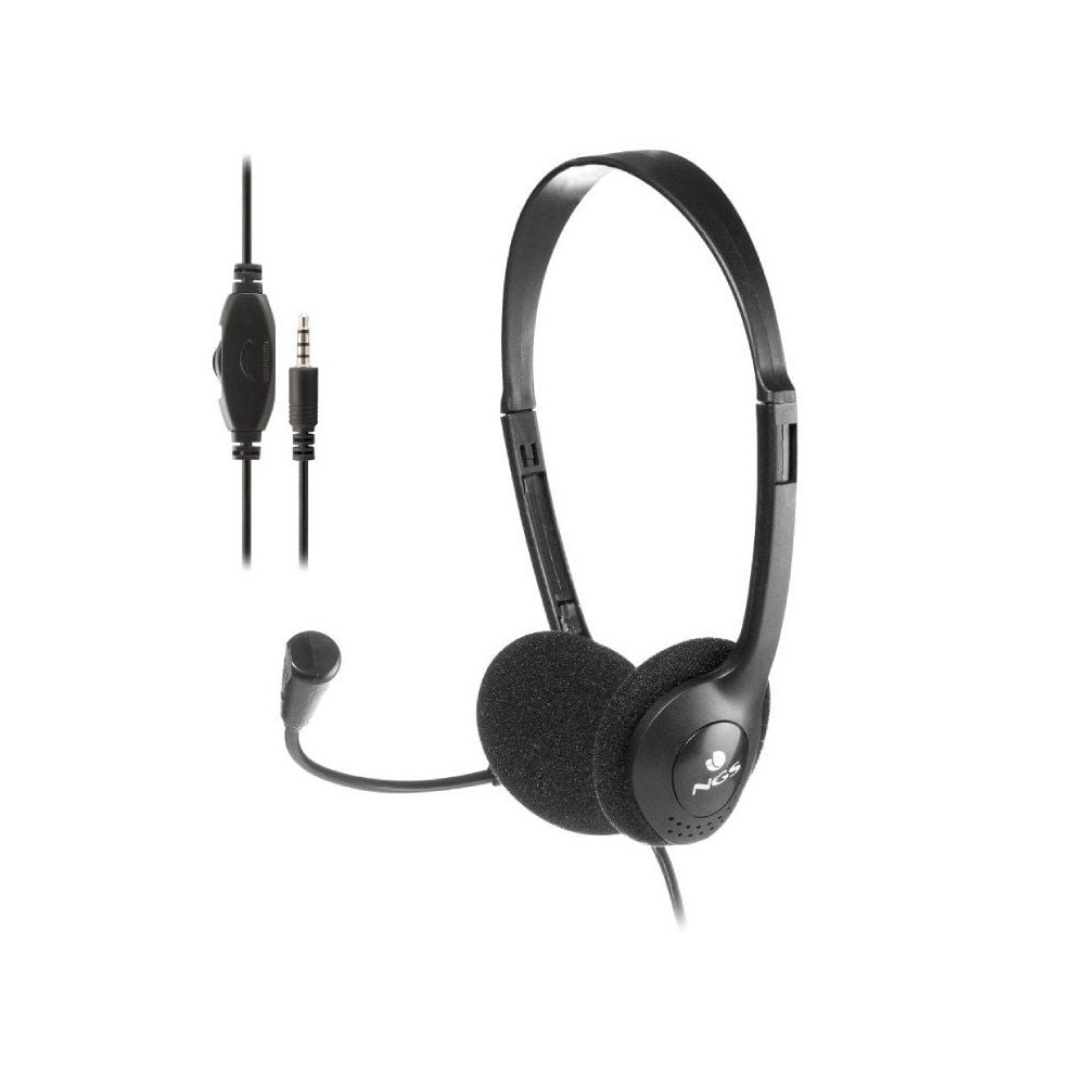 Auriculares NGS MS103 MAX/ con Micrófono/ Jack 3.5/ Negros
