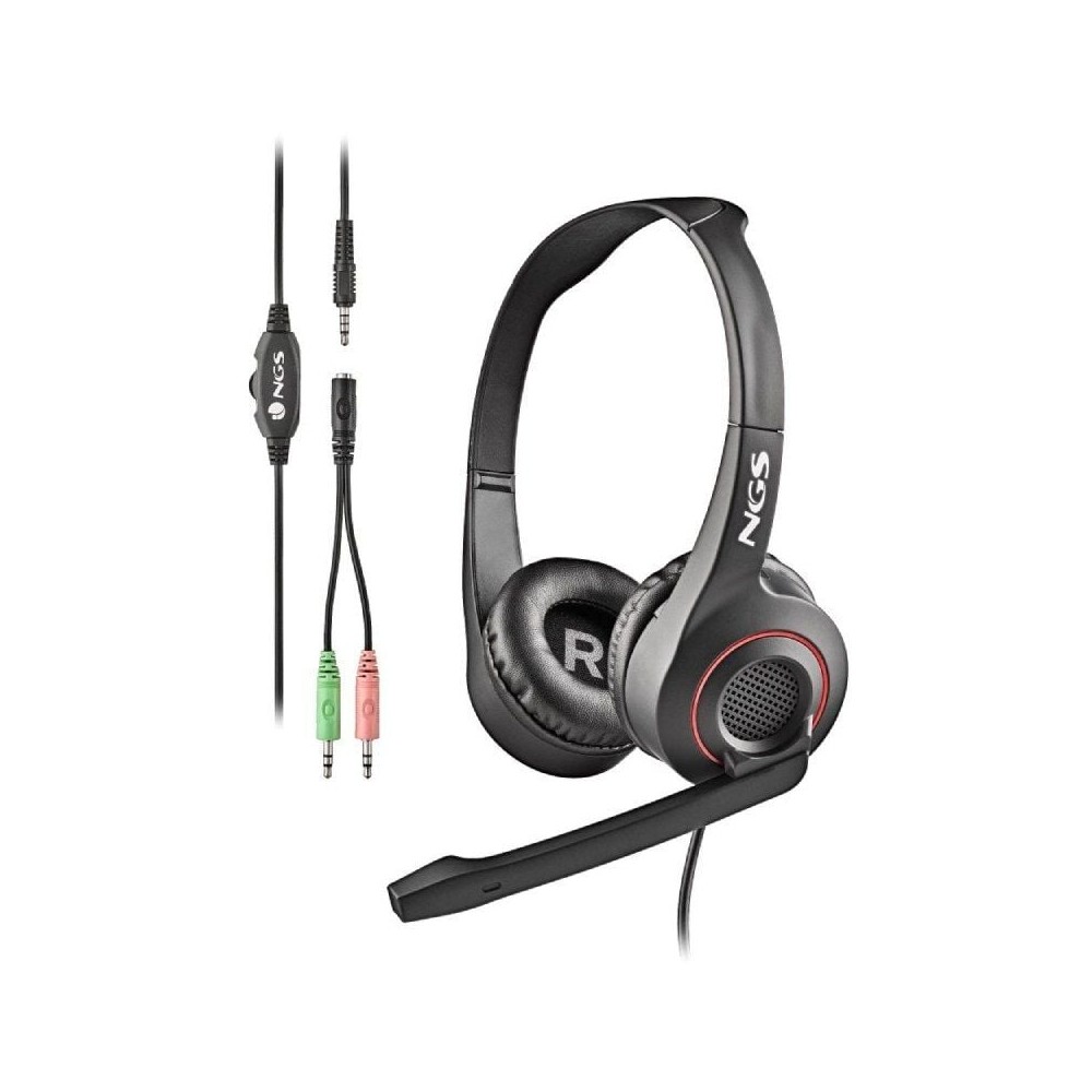 Auriculares NGS MSX 10 Pro/ con Micrófono/ Jack 3.5/ Negros