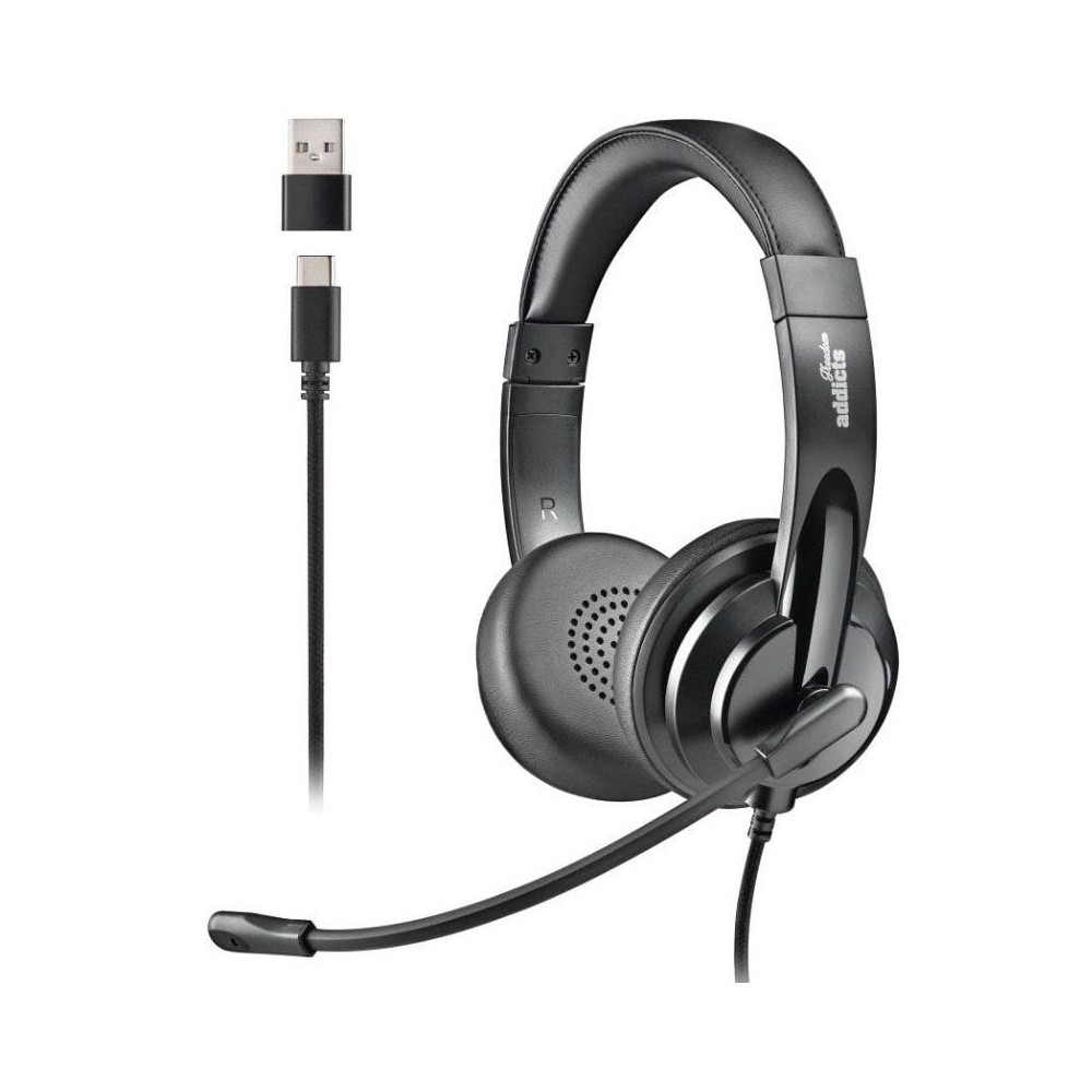 Auriculares NGS VOX605 USB-C/ con Micrófono/ USB Tipo-C/ Negros
