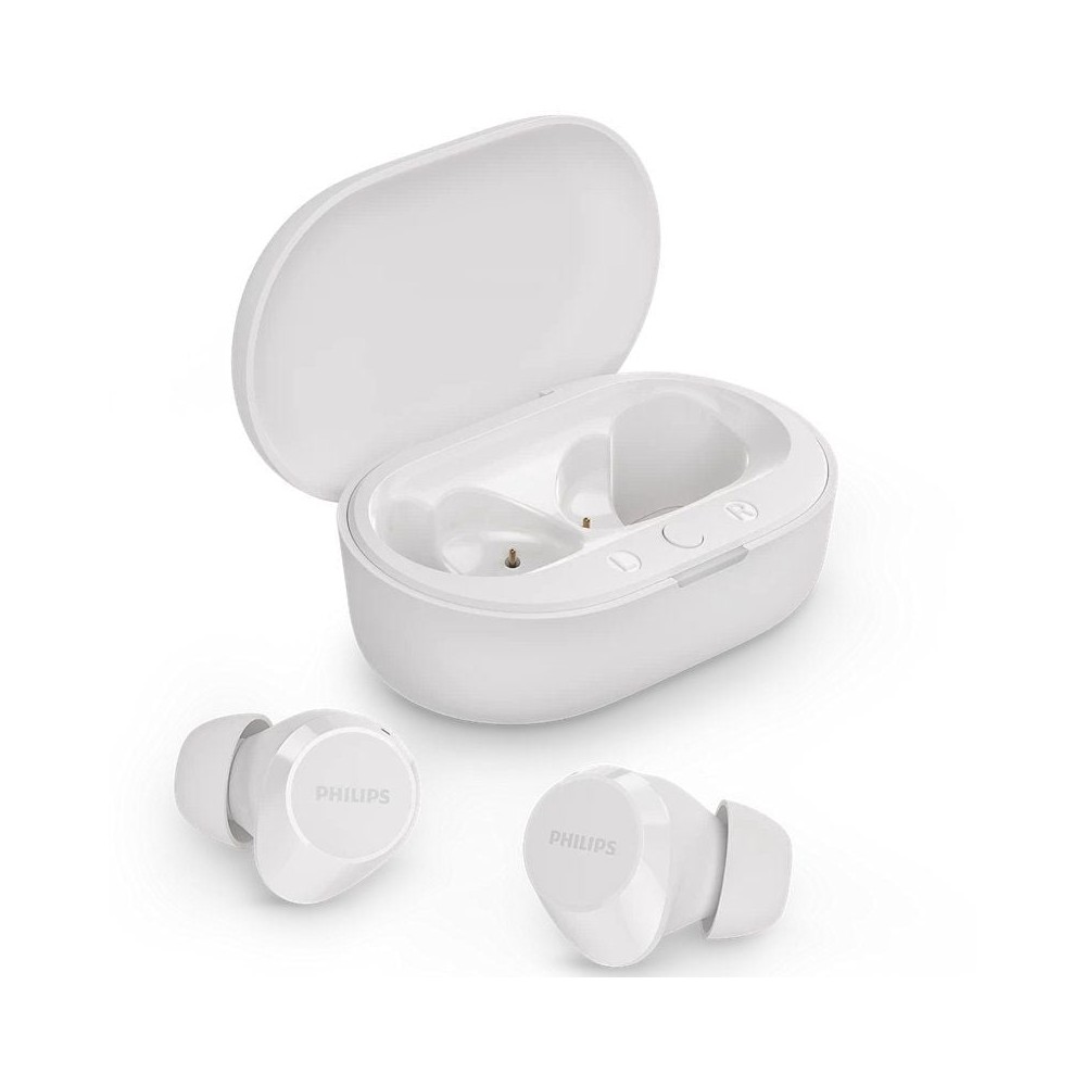 Auriculares Bluetooth Philips TAT1209 con estuche de carga/ Autonomía 6h/ Blancos