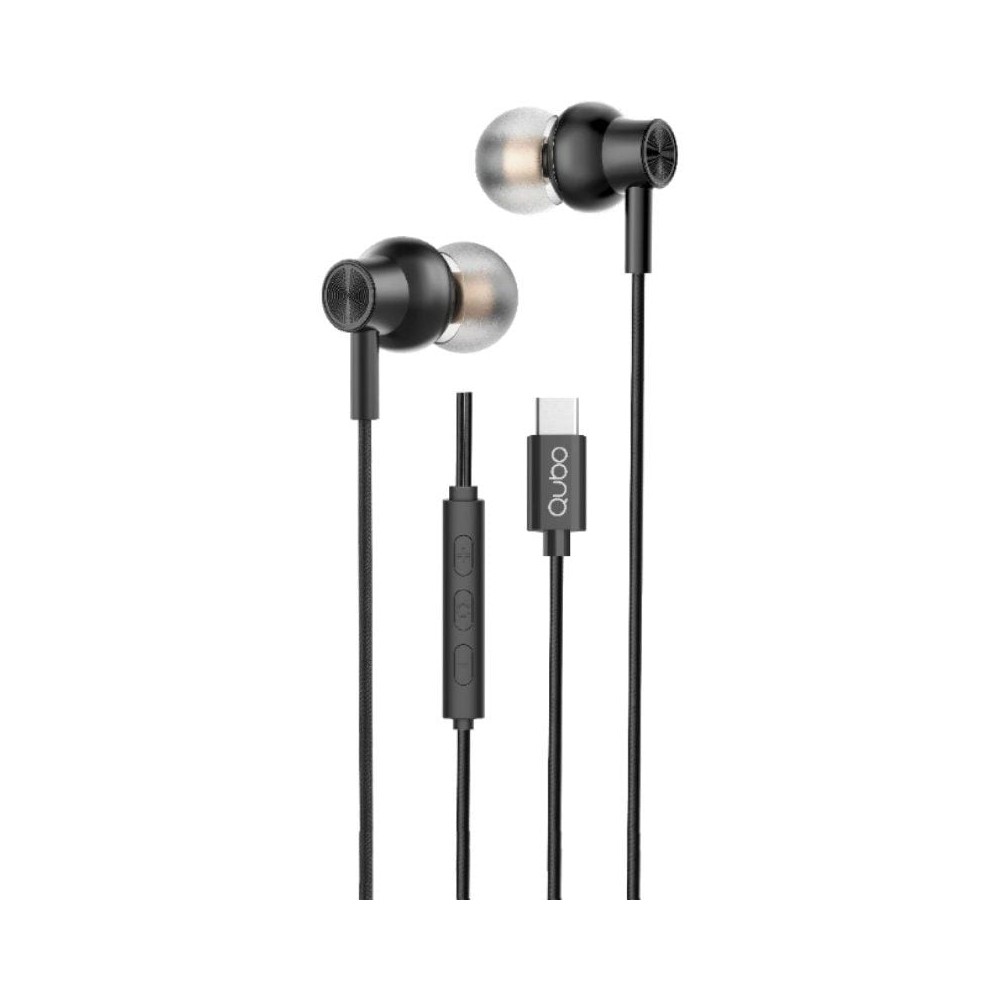 Auriculares Intrauditivos Qubo AU-300C/ con Micrófono/ USB Tipo-C/ Negros