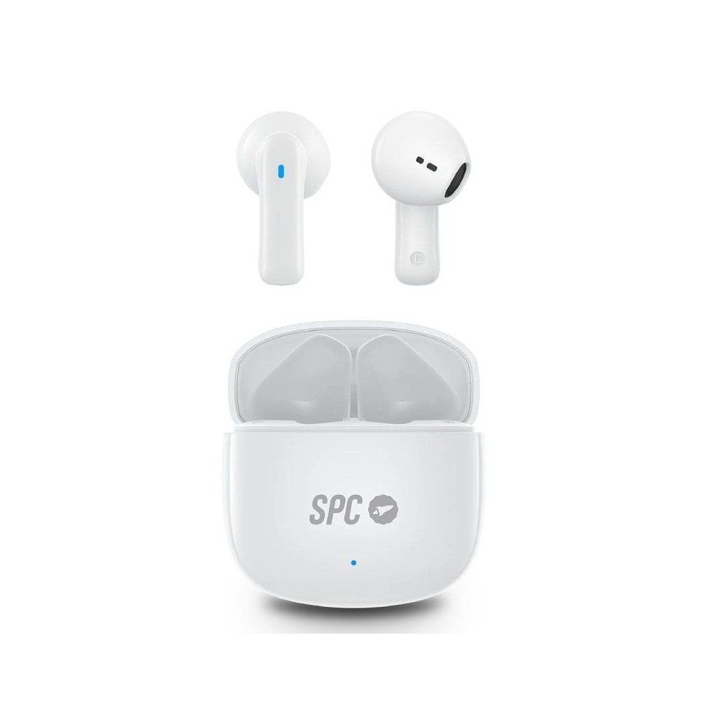 Auriculares Bluetooth SPC Zion 2 Play con estuche de carga/ Autonomía 7h/ Blancos