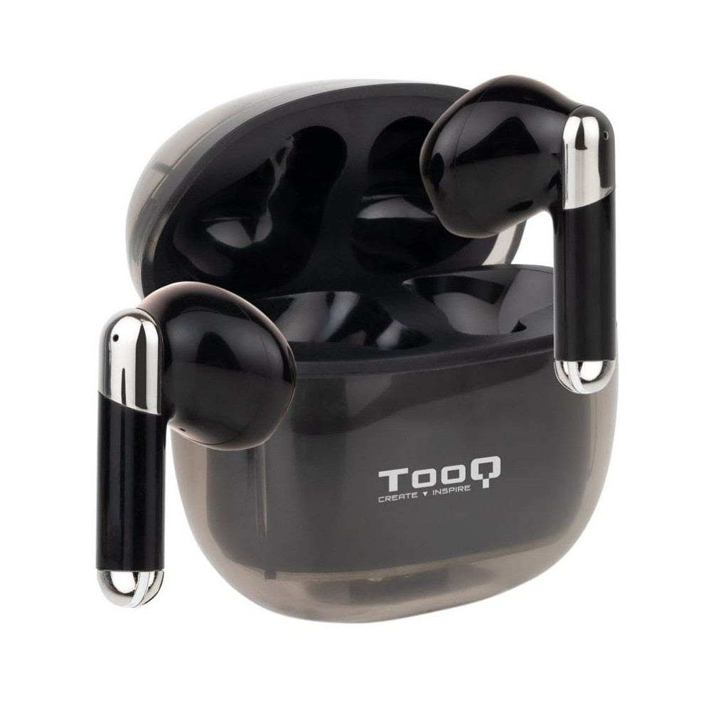 Auriculares Bluetooth TooQ Onyx TQBWH-0054B con estuche de carga/ Autonomía 4h/ Negros