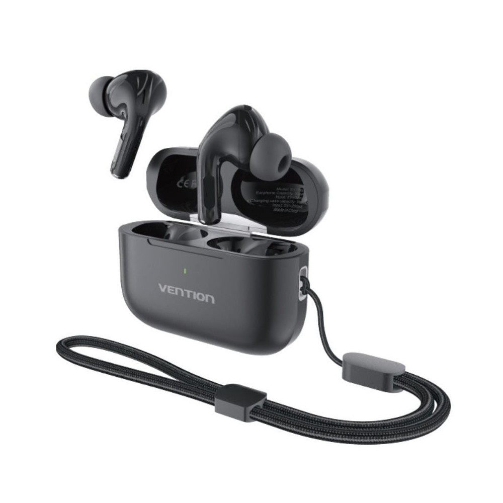 Auriculares Bluetooth Vention Echo Lite E11 Plus con estuche de carga/ Autonomía 6h/ Negros