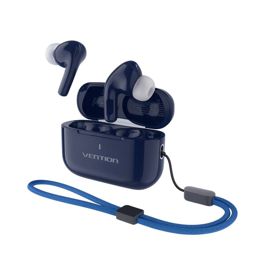 Auriculares Bluetooth Vention Echo Lite E11 Plus con estuche de carga/ Autonomía 6h/ Azules
