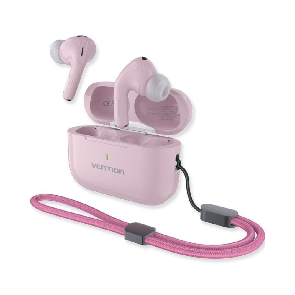 Auriculares Bluetooth Vention Echo Lite E11 Plus con estuche de carga/ Autonomía 6h/ Rosas