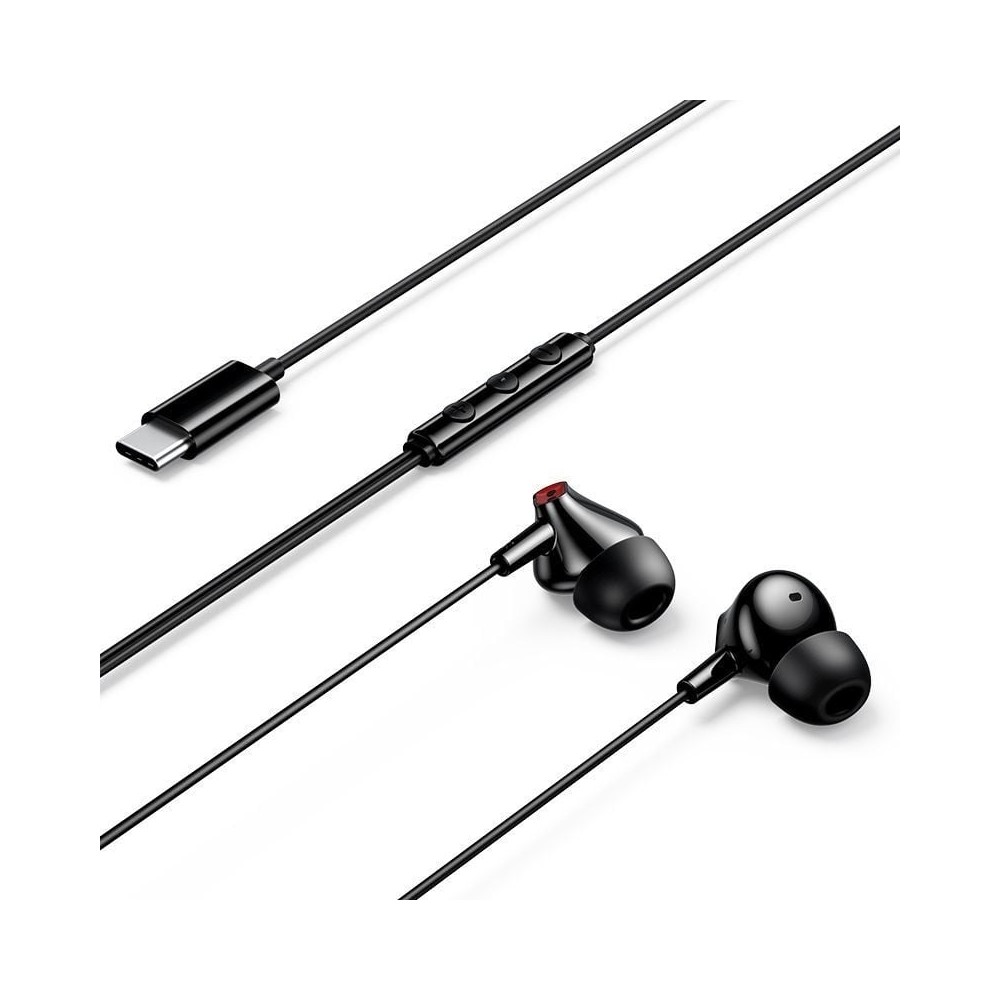Auriculares Intrauditivos Vention Echo Lite USB-C In-Ear/ con Micrófono/ USB Tipo-C/ Negros