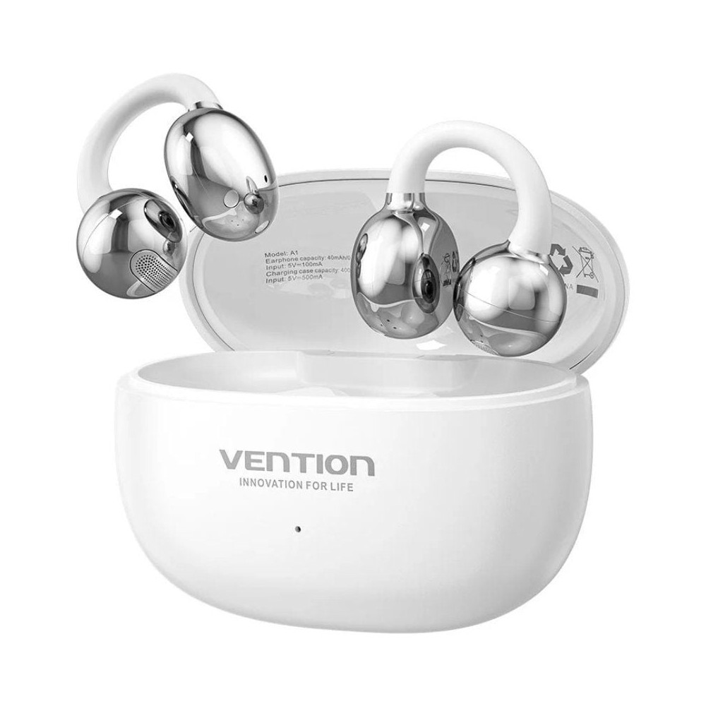 Auriculares Bluetooth Vention Echo Clip A11 Pro con estuche de carga/ Autonomía 6h/ Blancos