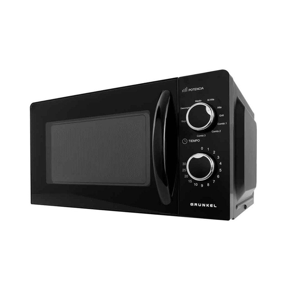 Microondas Grunkel MWG-20NG/ 700W/ Capacidad 20L/ Funcion Grill/ Negro