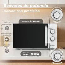 Microondas Grunkel MWG-25GRILL/ 850W/ Capacidad 25L/ Funcion Grill/ Blanco