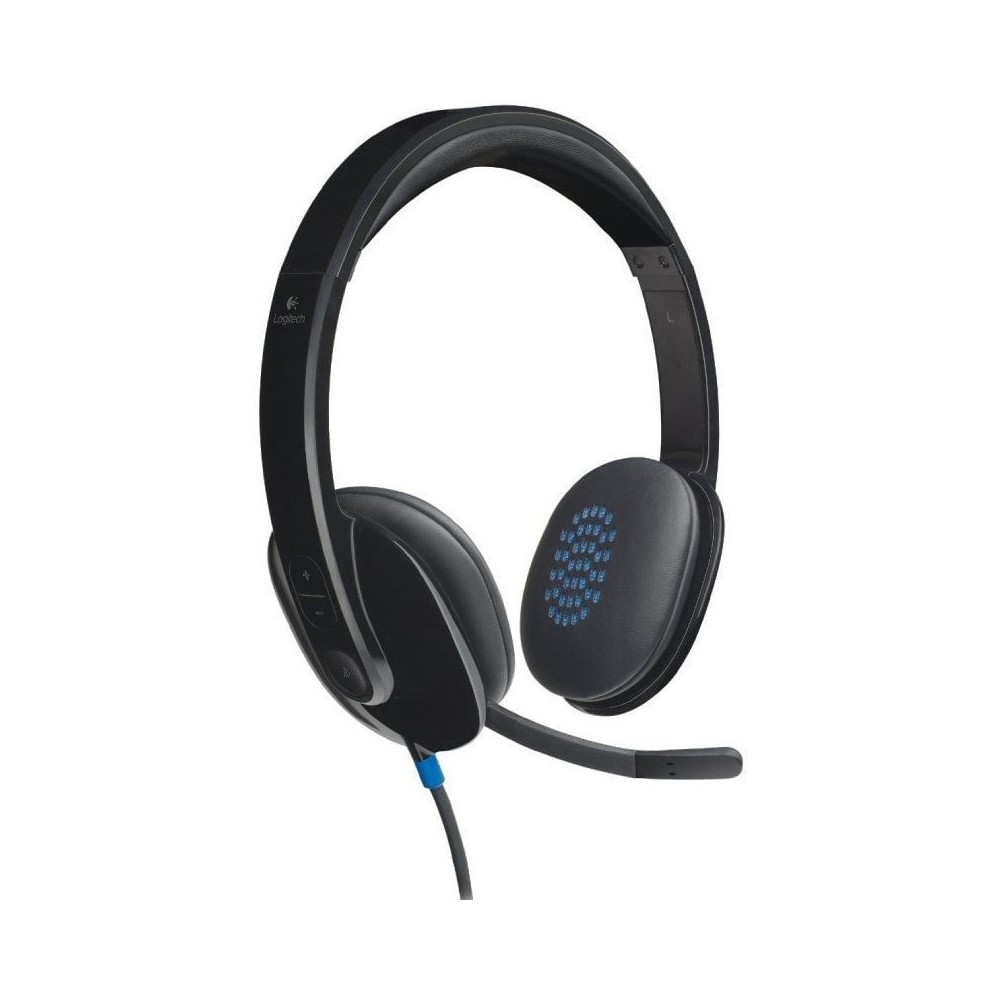 Auriculares Logitech H540/ con Micrófono/ USB/ Negros