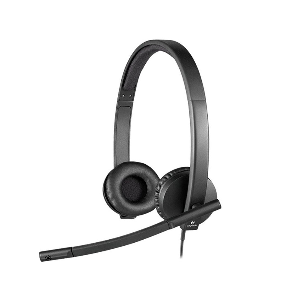 Auriculares Logitech H570E/ con Micrófono/ USB/ Negros
