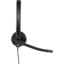 Auriculares Logitech H570E/ con Micrófono/ USB/ Negros
