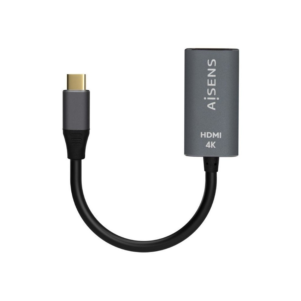 Conversor HDMI 4K 60Hz Aisens A109-0683/ HDMI Hembra - USB Tipo-C Macho/ 15cm/ Gris