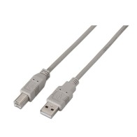 Cable USB 2.0 Impresora Aisens A101-0003/ USB Tipo-B Macho - USB Macho/ 3m/ Beige