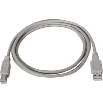 Cable USB 2.0 Impresora Aisens A101-0003/ USB Tipo-B Macho - USB Macho/ 3m/ Beige