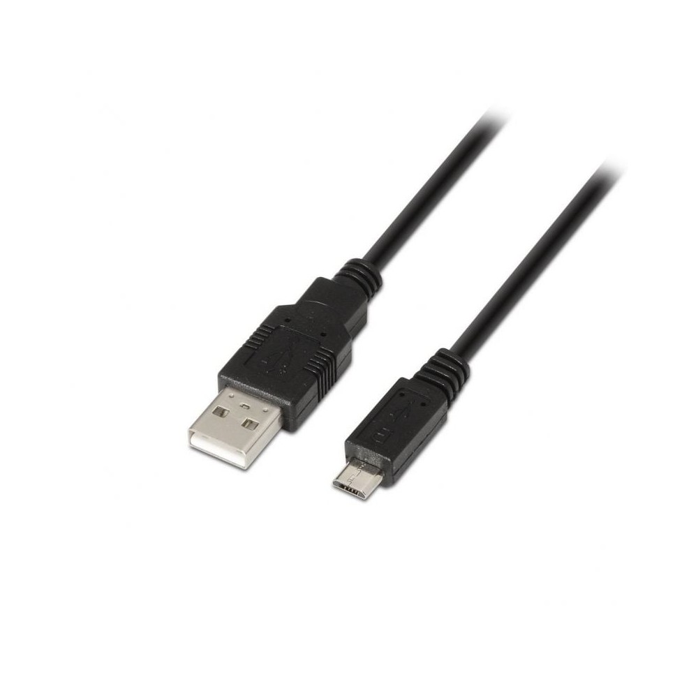 Cable USB 2.0 Aisens A101-0029/ USB Macho - MicroUSB Macho/ 3m/ Negro