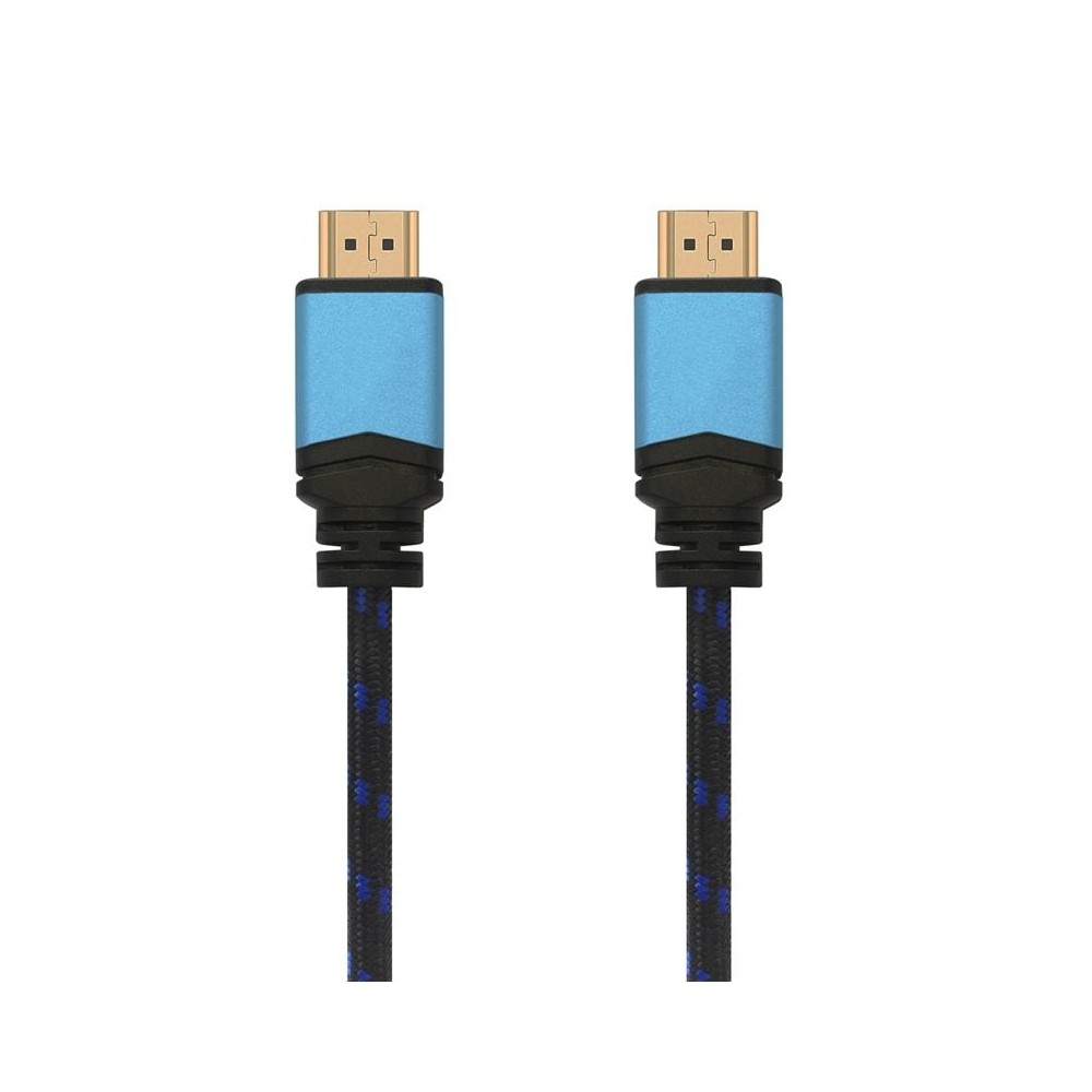 Cable HDMI 2.0 4K Aisens A120-0356 V2/ HDMI Macho - HDMI Macho/ 1m/ Negro/ Azul