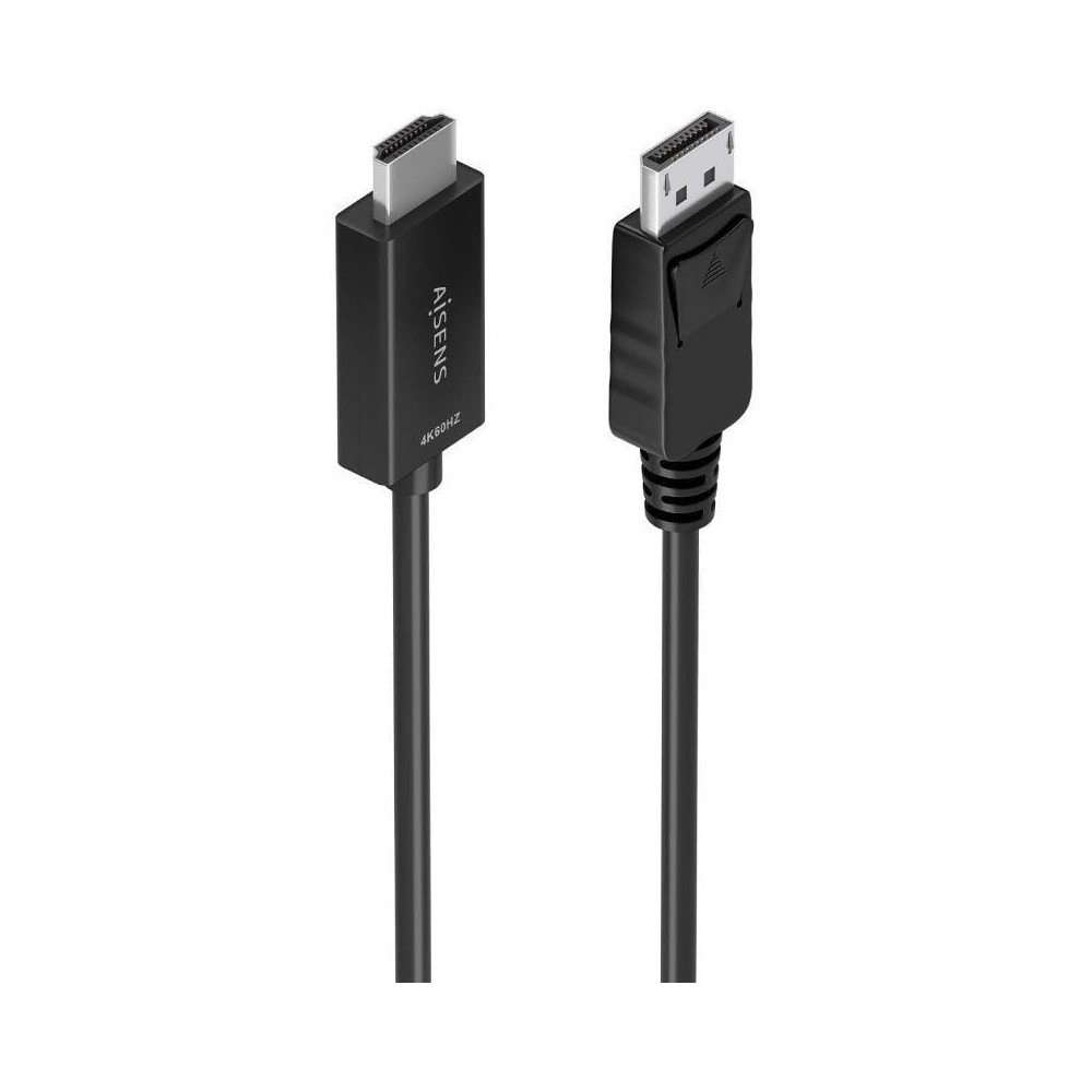 Cable Conversor Aisens A125-0893/ DisplayPort Macho - HDMI 4K Macho/ 1.5m/ Negro