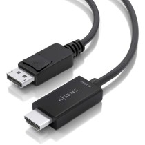 Cable Conversor Aisens A125-0893/ DisplayPort Macho - HDMI 4K Macho/ 1.5m/ Negro