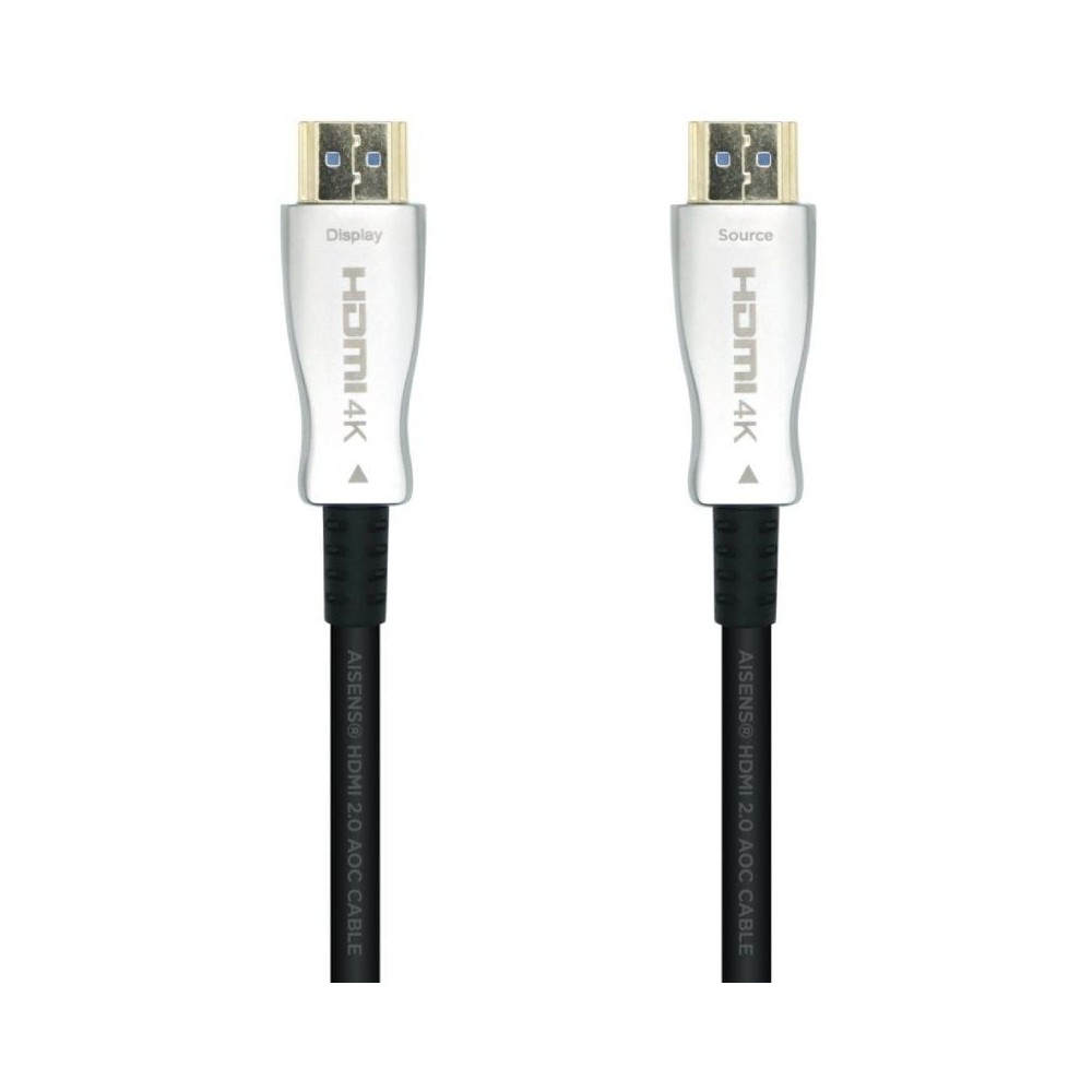 Cable HDMI 2.0 AOC 4K Aisens A148-0380/ HDMI Macho - HDMI Macho/ 50m/ Negro