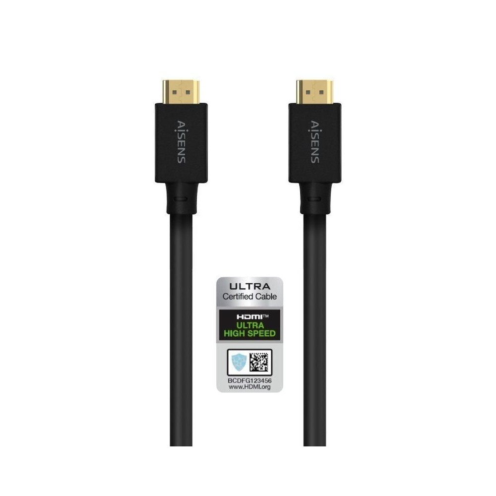 Cable HDMI 2.1 8K Aisens A150-0680/ HDMI Macho - HDMI Macho/ 5m/ Certificado/ Negro