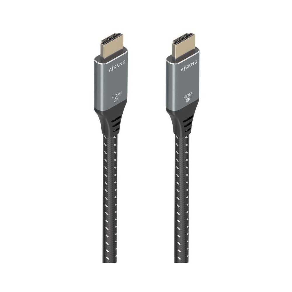 Cable HDMI 2.1 8K Aisens A150-0876/ HDMI Macho - HDMI Macho/ 5m/ Gris y Negro
