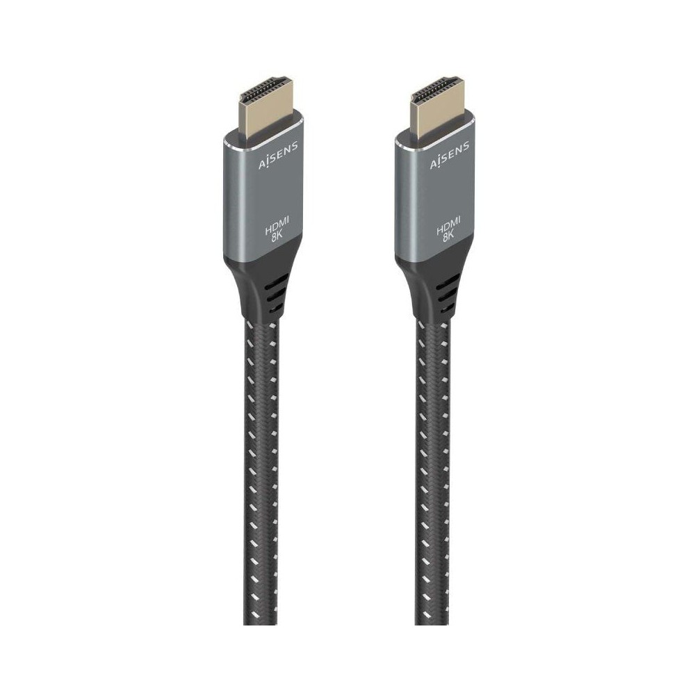Cable HDMI 2.1 8K Aisens A150-0877/ HDMI Macho - HDMI Macho/ 7m/ Gris y Negro