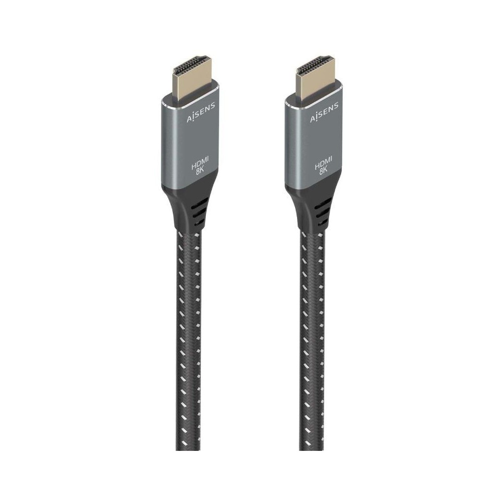 Cable HDMI 2.1 8K Aisens A150-0878/ HDMI Macho - HDMI Macho/ 10m/ Gris y Negro
