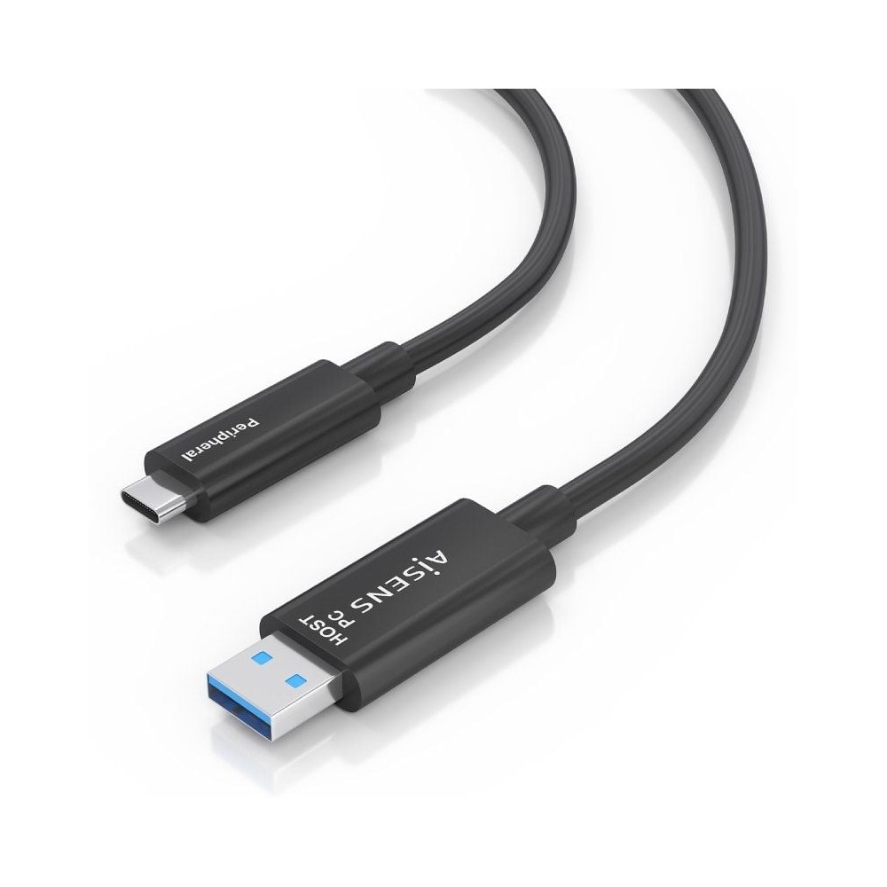 Cable USB 3.2 Tipo-C AOC Aisens A157-0925/ USB Tipo-C Macho - USB Macho/ 10Gbps/ 15m/ Negro
