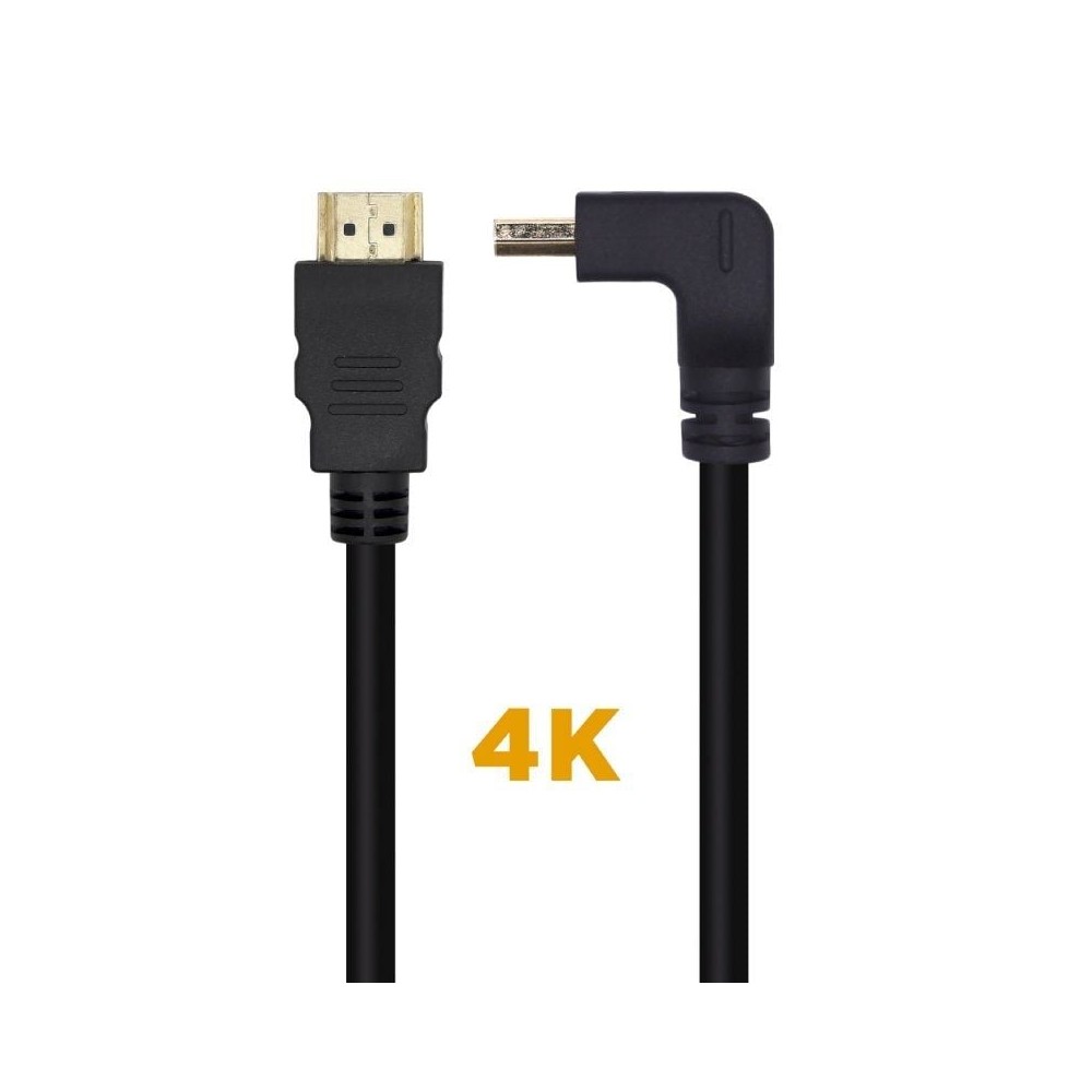Cable HDMI 2.0 4K Aisens A120-0456/ HDMI Macho - HDMI Macho/ 1m/ Negro