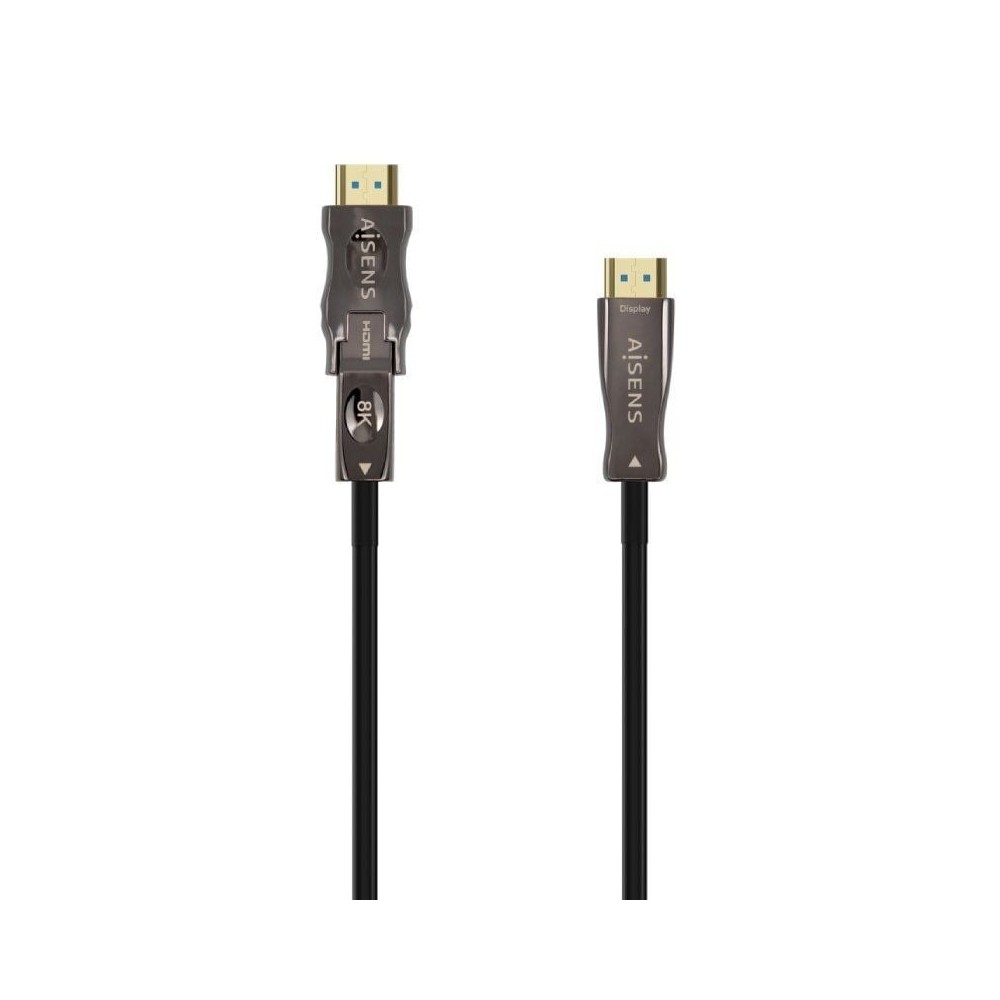 Cable HDMI 2.1 AOC 8K Desmontable Aisens A153-0646/ HDMI Macho / D Macho - HDMI Macho/ 30m/ Negro