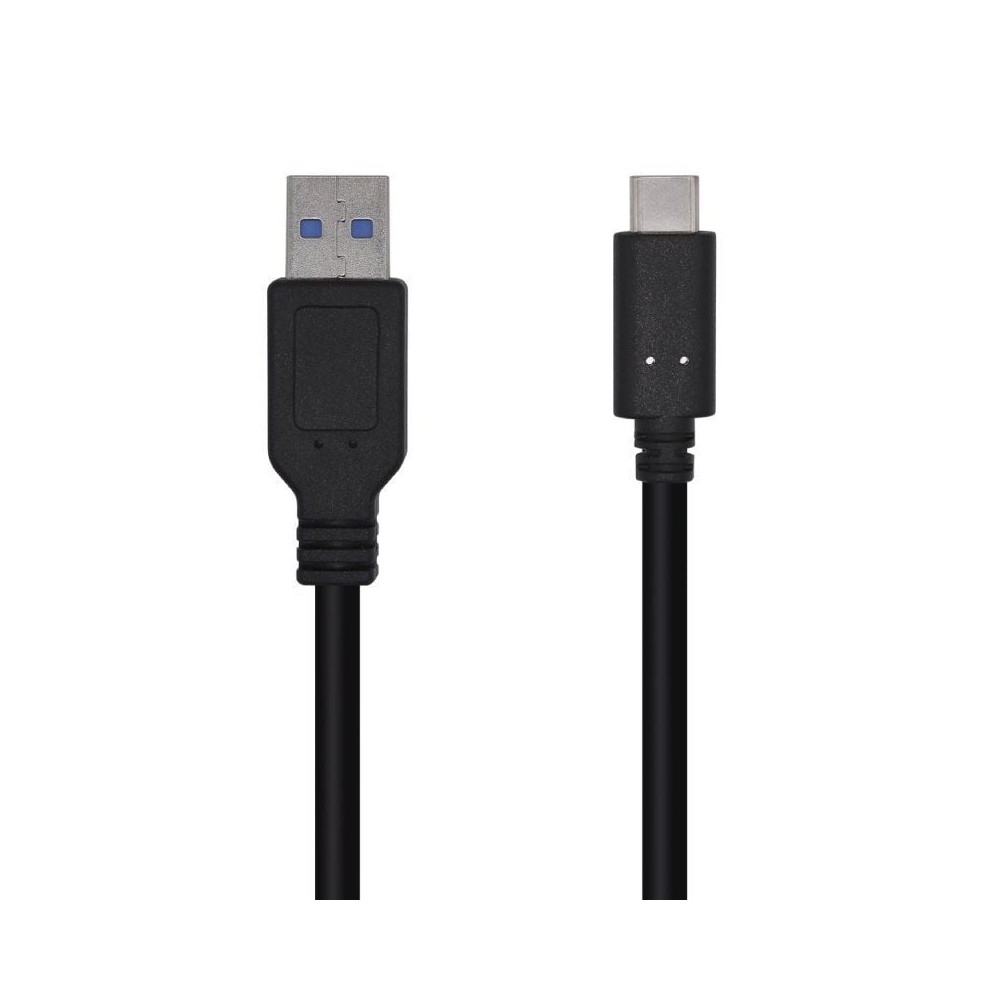 Cable USB 3.1 Tipo-C Aisens A107-0450/ USB Tipo-C Macho - USB Macho/ 10Gbps/ 1.5m/ Negro