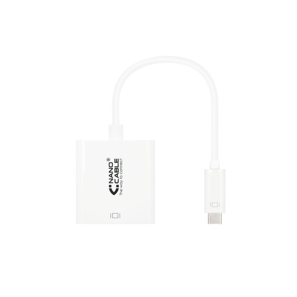 Conversor Nanocable 10.16.4102/ USB Tipo-C Macho - HDMI Hembra/ 15cm/ Blanco | NANO CABLE